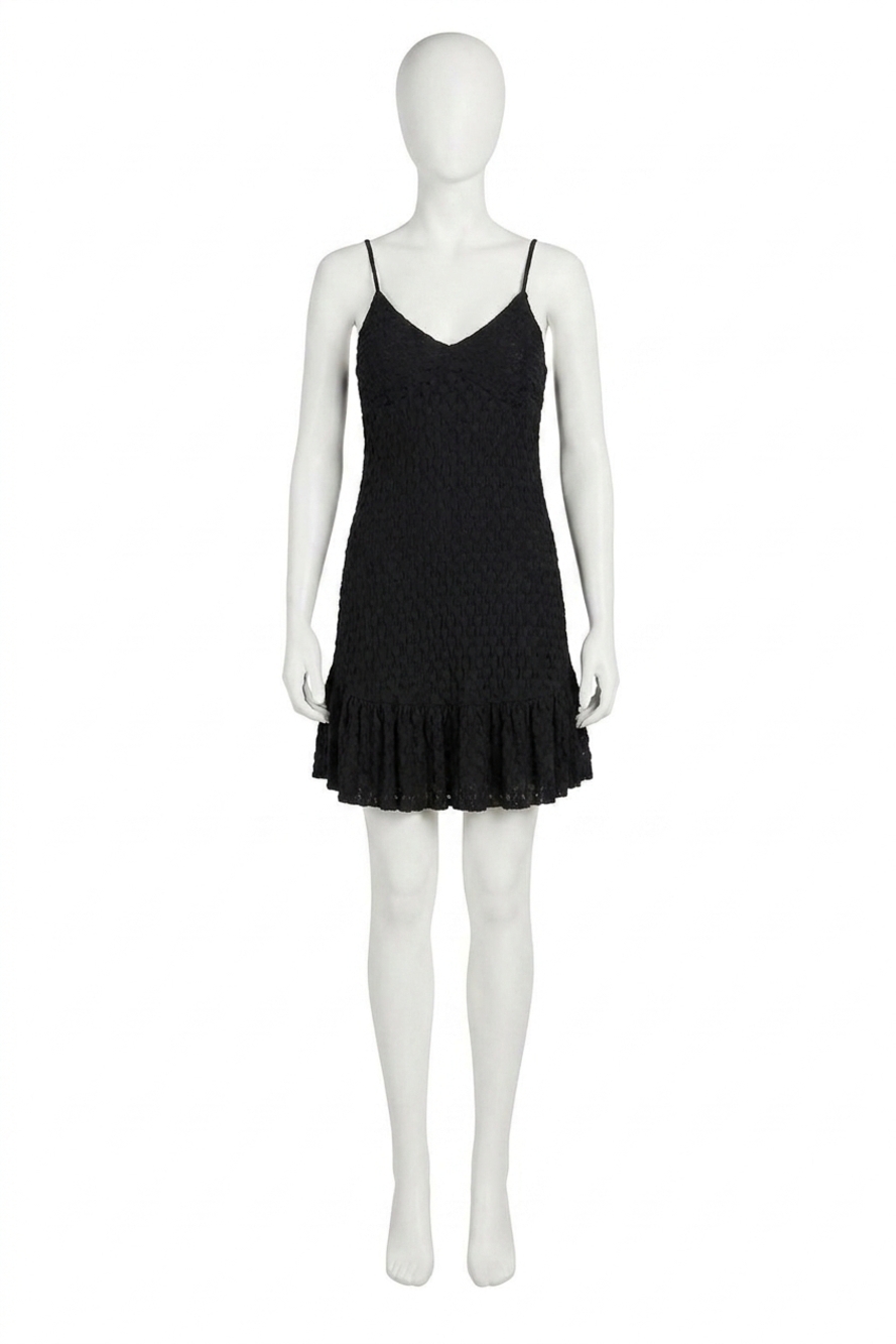 NEW MISSONI spaghetti strap dress in black beauty